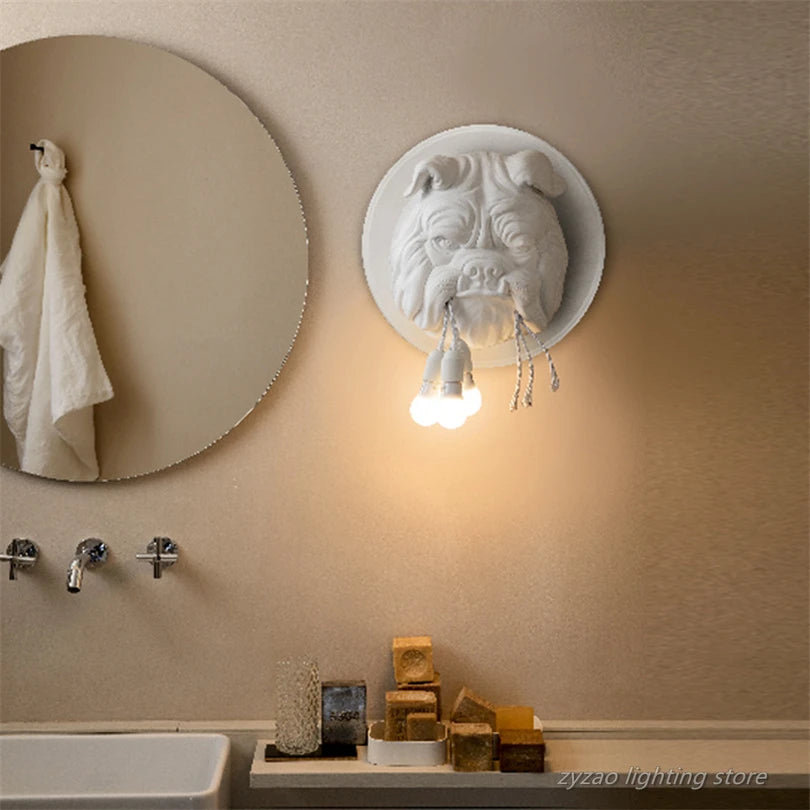 applique murale en résine animaux chiens design décoratif intérieur - vue 3 sur 8