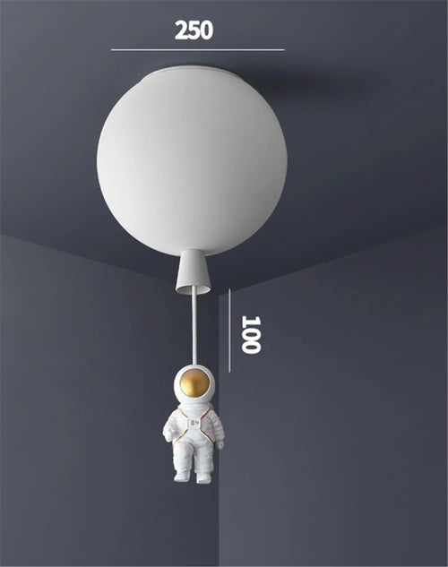 plafonnier led nordique avec astronaute et ballons pour enfants - vue 26 sur 28