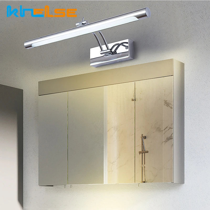 Applique murale led moderne étanche miroir cosmétique acier inox - vue 4 sur 9