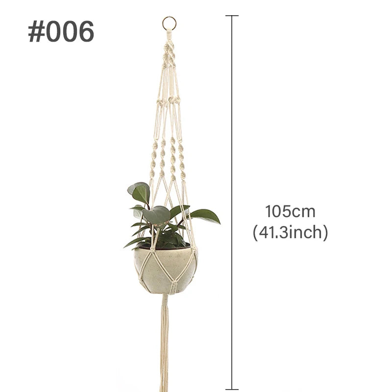 suspension macramé pour plantes et décoration murale naturelle - vue 13 sur 20