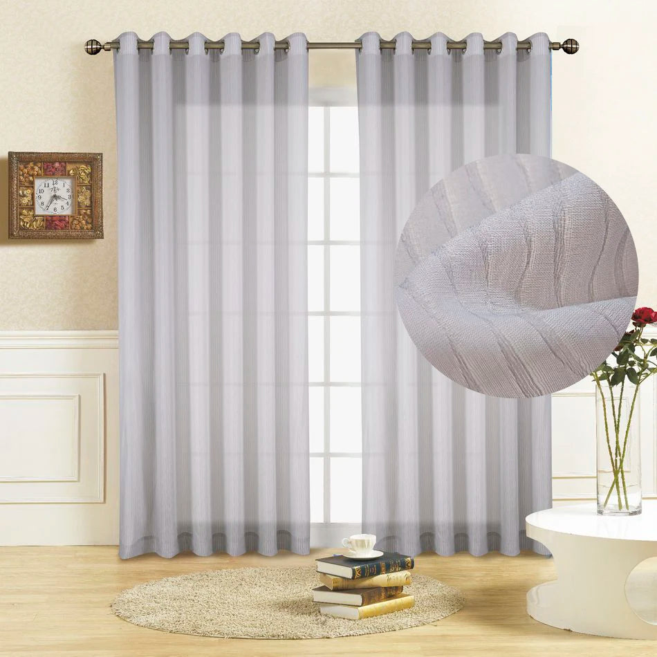 Voilage tulle motifs floraux géométriques style européen fenêtre - vue 6 sur 8