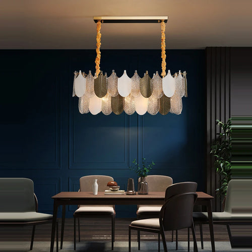 lustre design art déco moderne en acier inoxydable à led - vue 3 sur 12