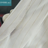 Rideau semi transparent rayures rétro style européen intérieur