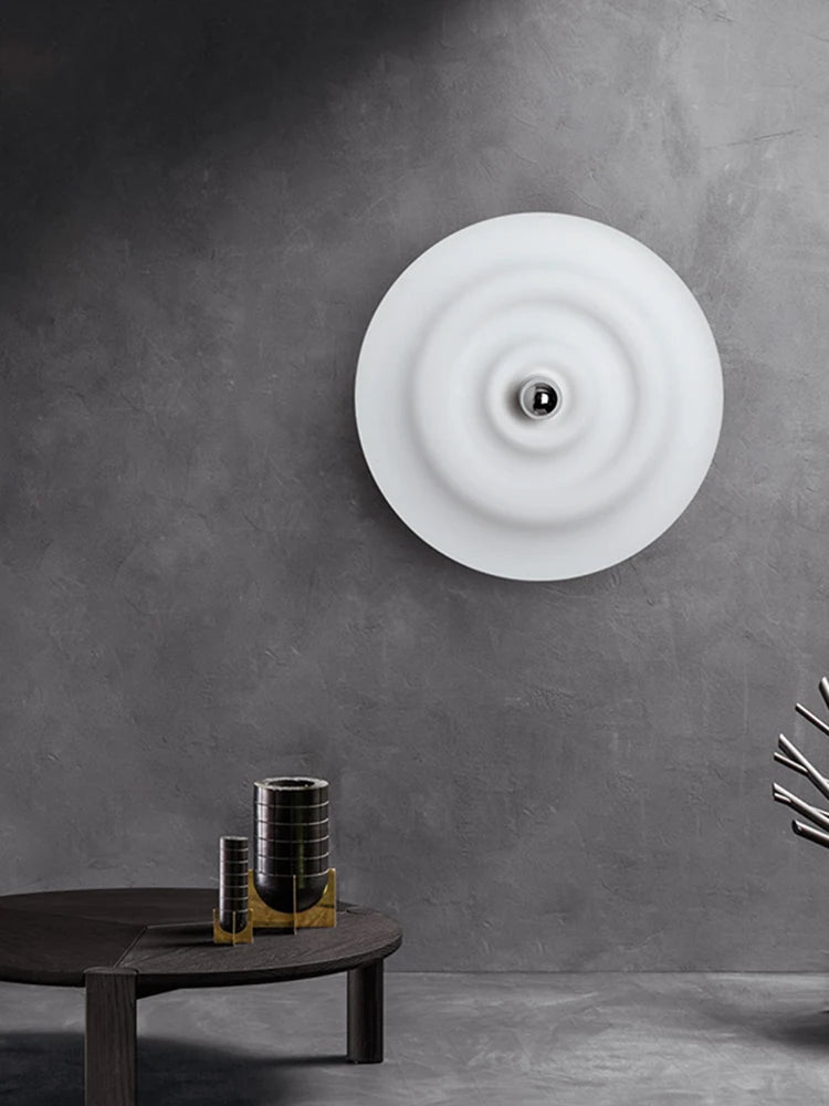 applique moderne simple led décoration intérieure vague ronde - vue 4 sur 7