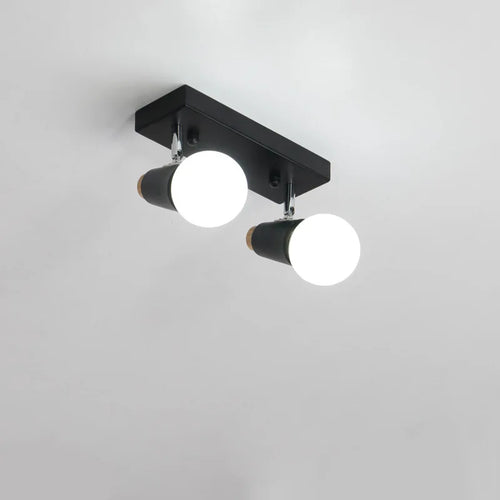 plafonnier led moderne nordique montage en surface fer long - vue 5 sur 6