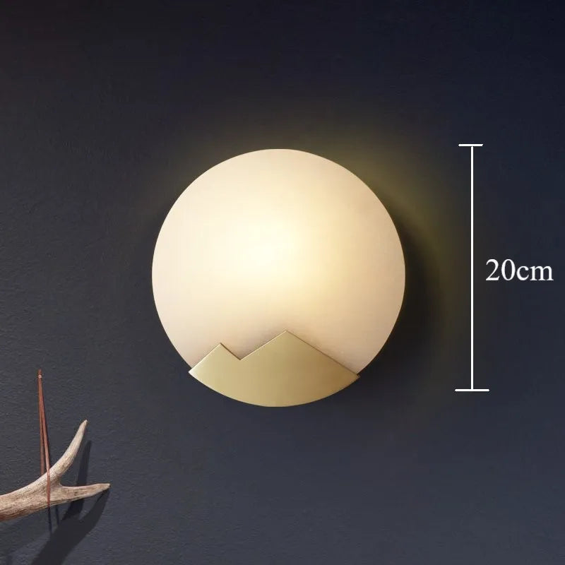 appliques murales en marbre et cuivre pour décoration intérieure - vue 7 sur 7