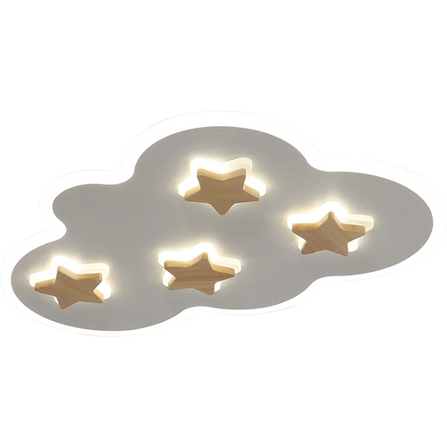 plafonnier led créatif nuages et étoiles pour enfants - vue 5 sur 9