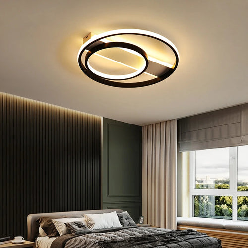 plafonnier led rond avec télécommande pour intérieur moderne - vue 3 sur 12