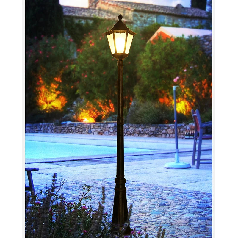 (H≈2.4M) Courtyard Lamp Street Lamp Outdoor Lawn Lamp Outdoor Waterproof Villa Garden Community High Pole Lamp Post Lamp - vue 5 sur 8