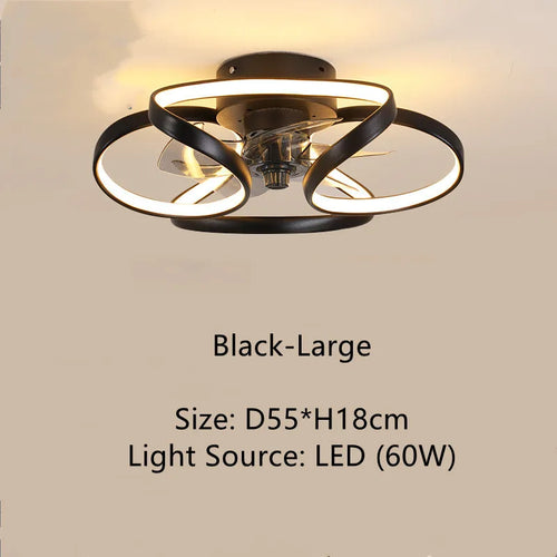 ventilateur de plafond smart led muet trois vitesses 	 style - vue 10 sur 9