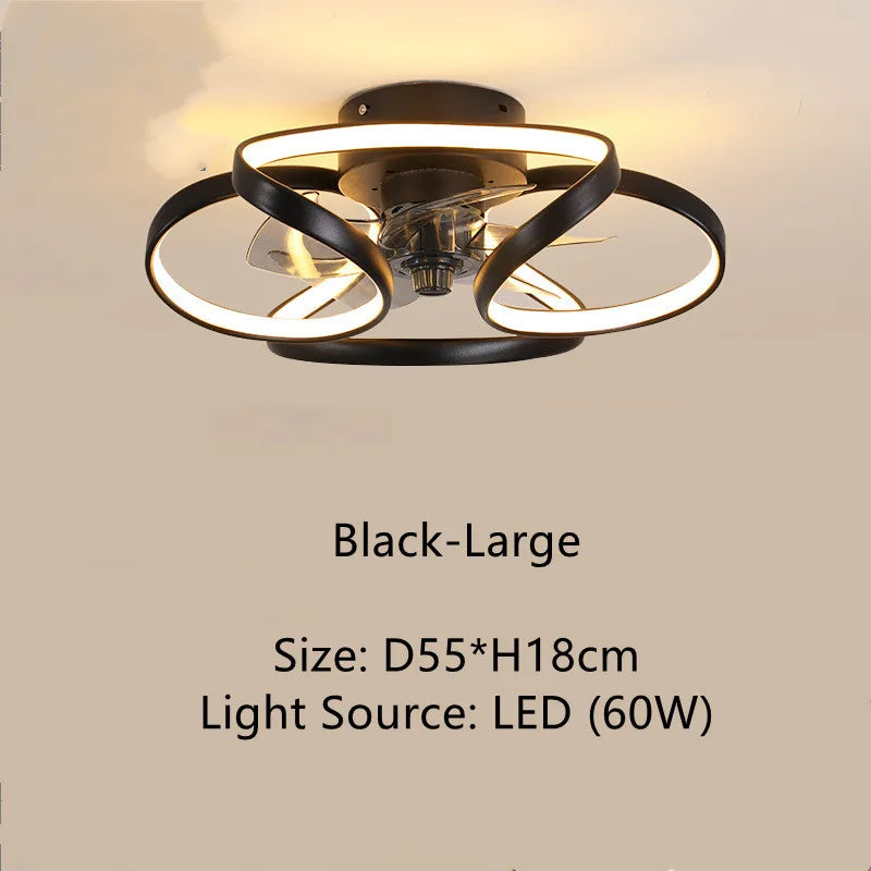 ventilateur de plafond smart led muet trois vitesses 	 style - vue 9 sur 9