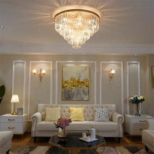 plafonnier moderne en cristal pour décoration élégante intérieure - vue 2 sur 7