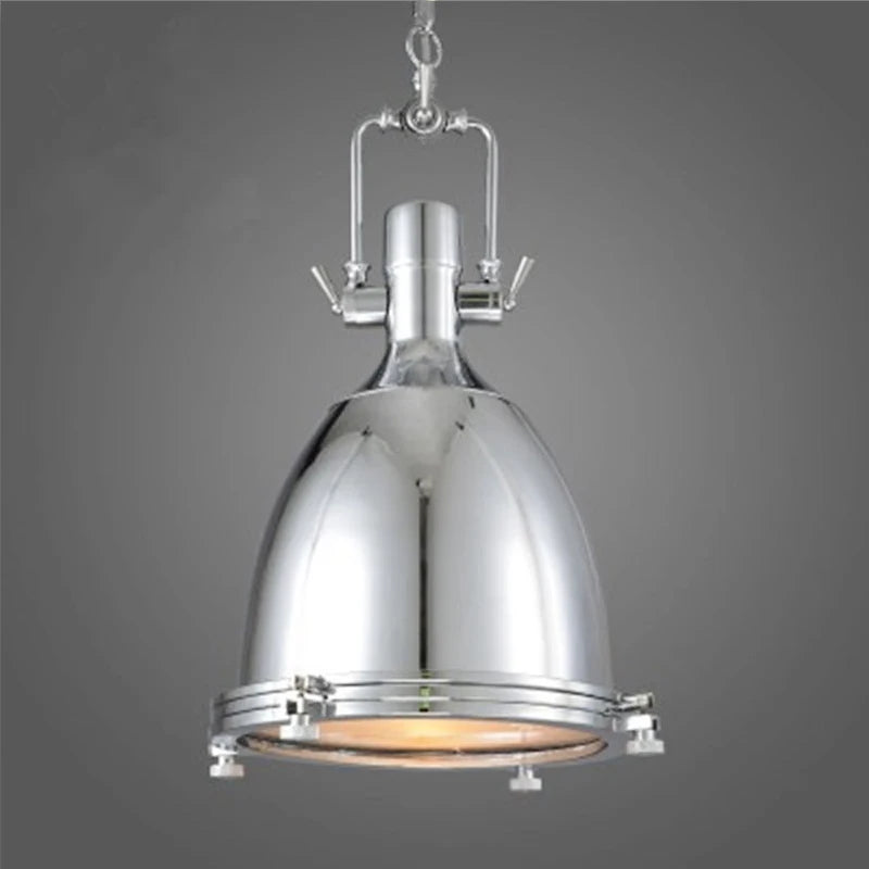 Suspension industriel Vintage en verre E27 - vue 4 sur 10