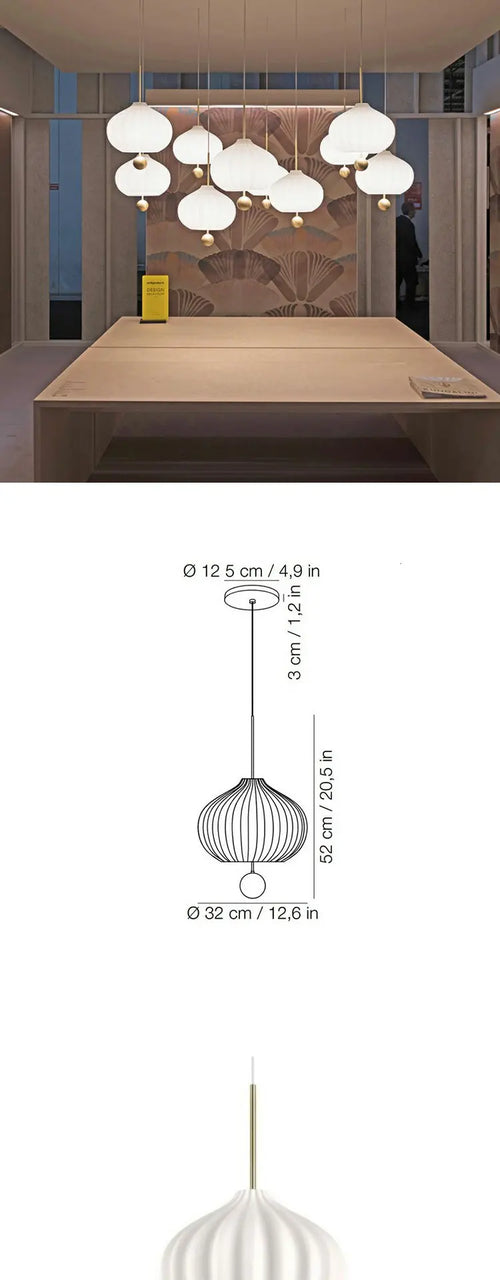 (15mai) Suspension moderne LED style chinois forme sphérique Shoutao - vue 8 sur 8