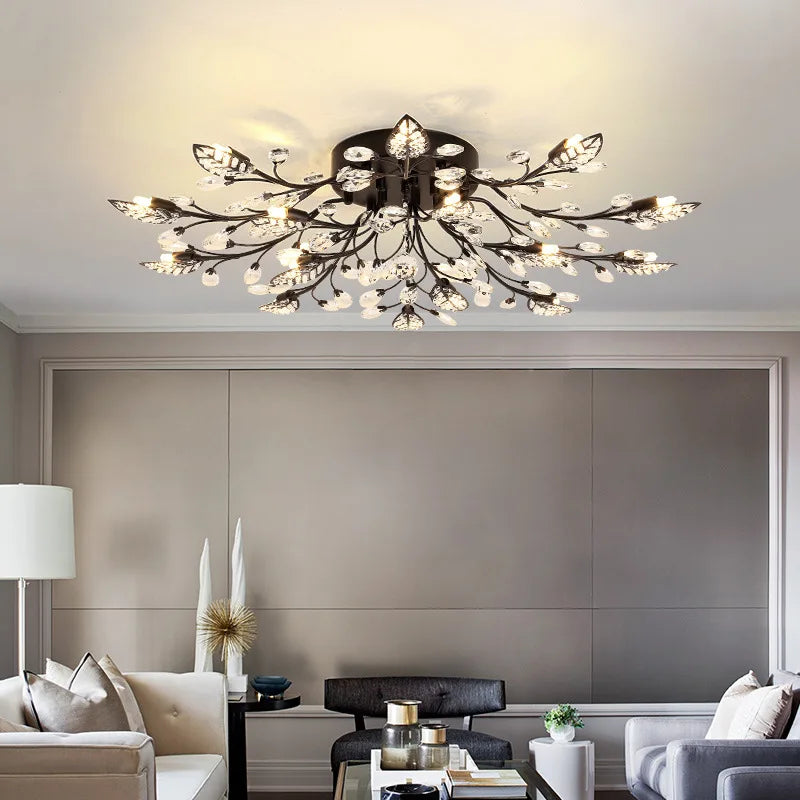 lustre moderne en cristal led winfordo pour éclairage intérieur - vue 4 sur 18