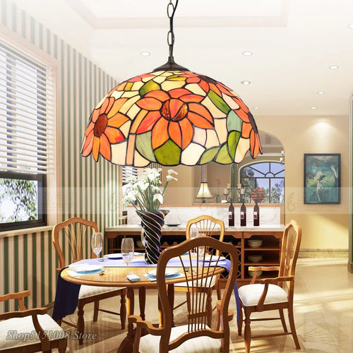 suspension baroque en verre teinté pour intérieur élégant - vue 5 sur 15