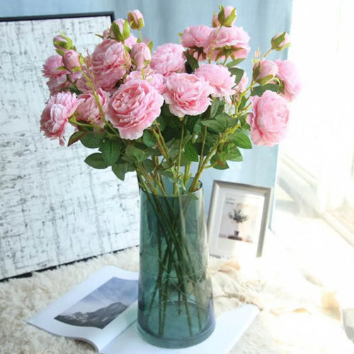 têtes de rose en soie artificielle pour décoration mariage et fête - vue 3 sur 16