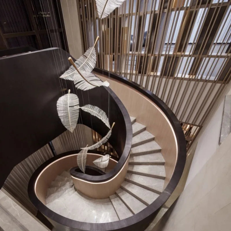 suspension moderne en forme de feuille pour décoration intérieure - vue 5 sur 6