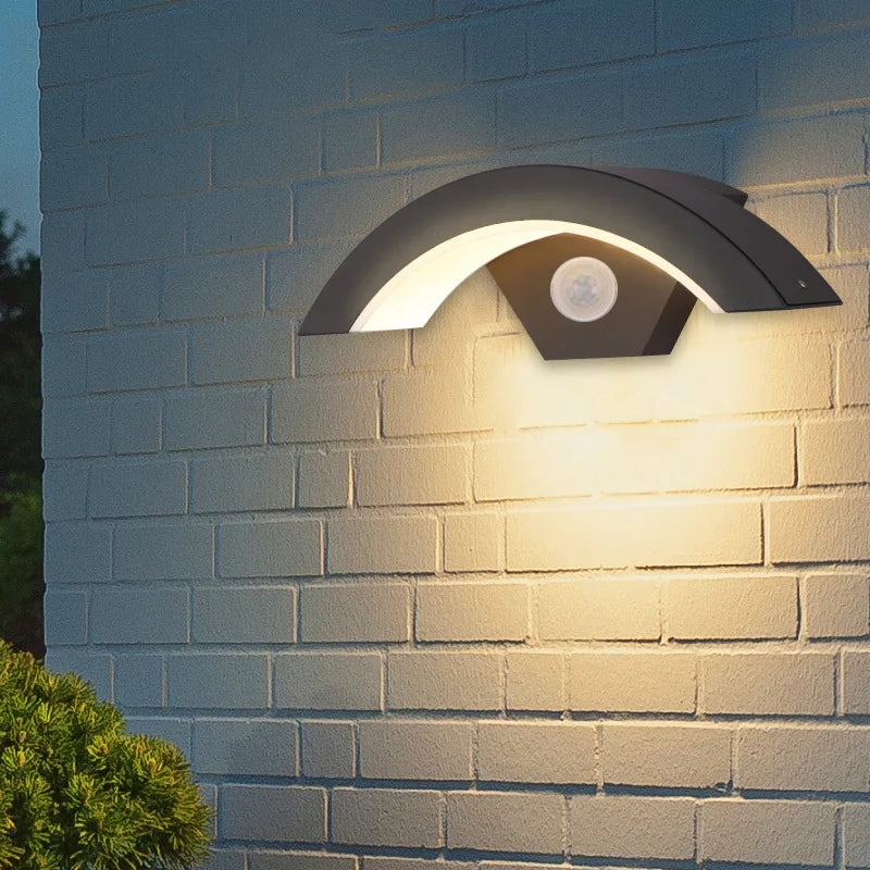18W 30W Outdoor LED Wall Lamp PIR Motion Sensor IP65 Waterproof Porch Light Balcony Garden Corridor Wall Sconce Lighting Fixture - vue 4 sur 15