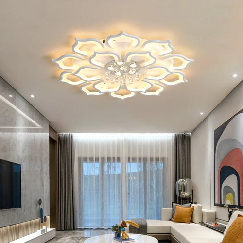 plafonnier led créatif creux sculpté luxueux luminaire intérieur décoration - vue 2 sur 10