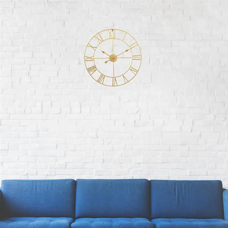 horloge murale silencieuse en fer décoration simple pour la maison - vue 9 sur 9