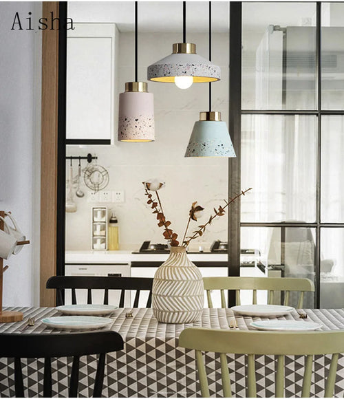 suspension vintage en ciment pour bar et café - vue 4 sur 14