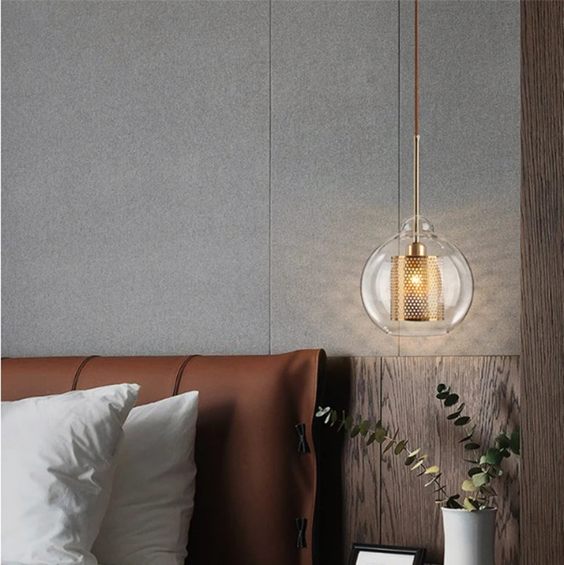 suspension moderne en verre pour décoration intérieure élégante - vue 5 sur 17