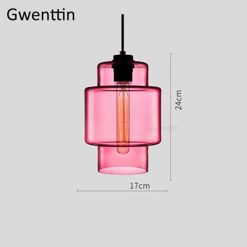 suspension moderne en verre teinté pour décoration intérieure