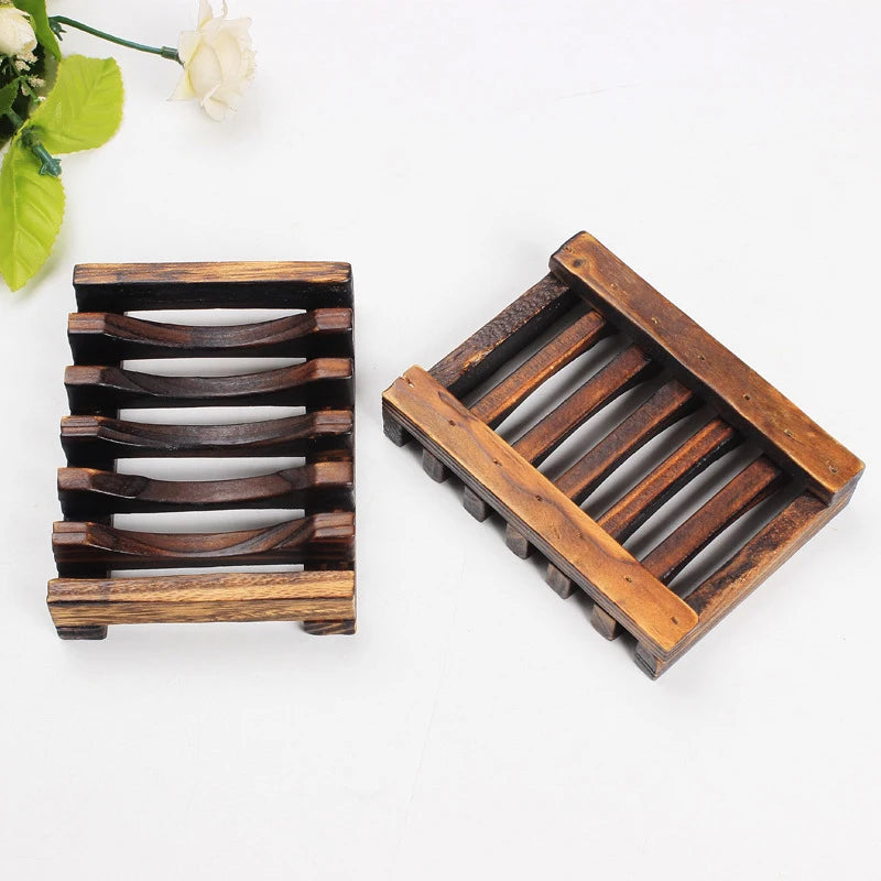porte-savon en bambou naturel pour salle de bain et douche - vue 6 sur 6