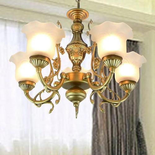 lustre style européen pour éclairage intérieur et décoration maison - vue 7 sur 12