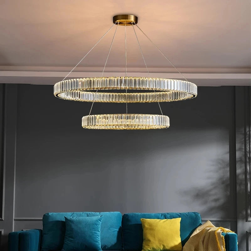 lustre moderne en cristal design haut de gamme élégant et raffiné - vue 6 sur 18