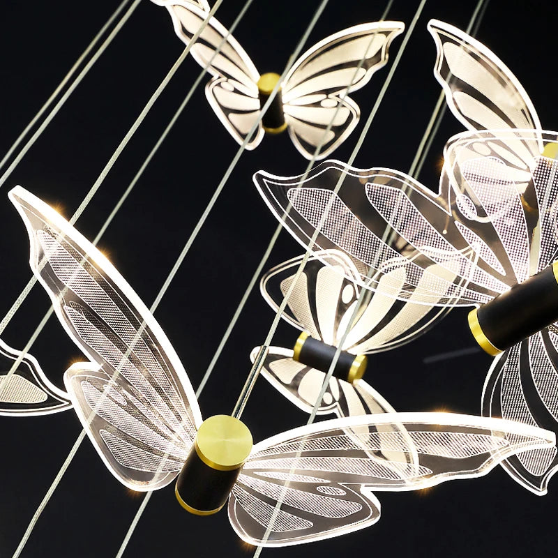 lustre moderne design papillon pour intérieur élégant et chaleureux - vue 5 sur 16