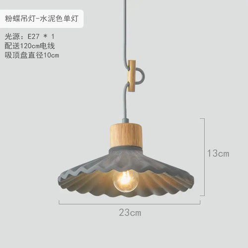 suspension simple moderne led en ciment nordique - vue 7 sur 16