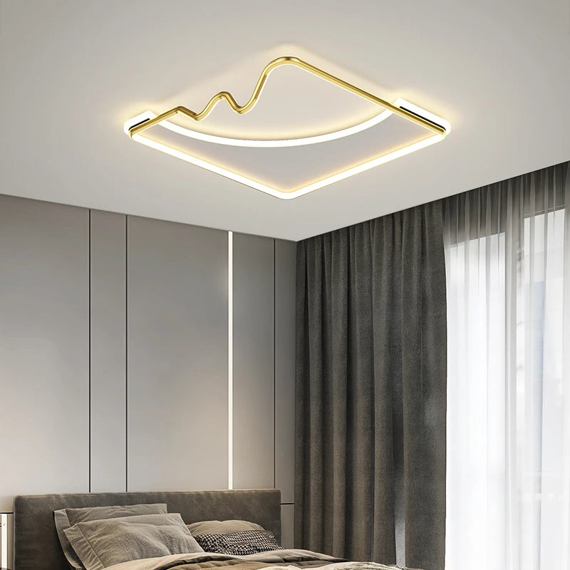 plafonnier led décoratif pour intérieur moderne et élégant - vue 4 sur 15