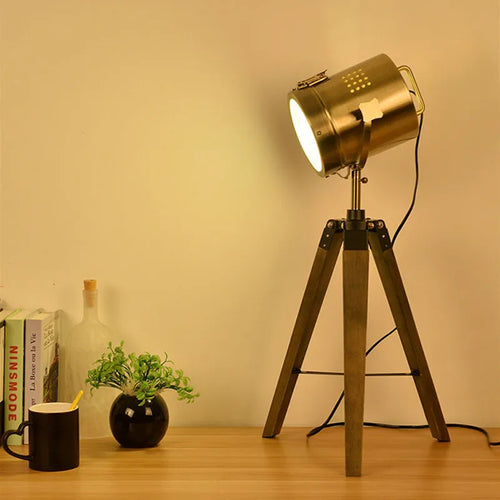 lampadaire nordique en bois massif avec éclairage led moderne - vue 3 sur 10