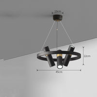 Lustre LED rotative en fer forgé au design moderne