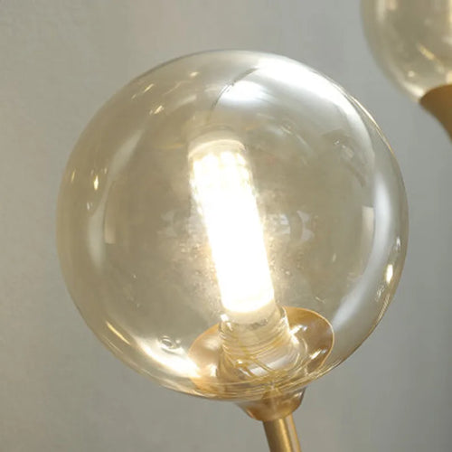 lustre moderne en verre avec éclairage décoratif design contemporain - vue 5 sur 12