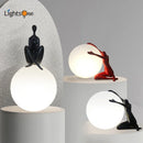 Lampe table sculpture abstraite humaine