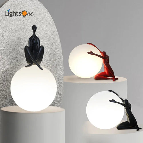 Lampe table sculpture abstraite humaine - vue 2 sur 8