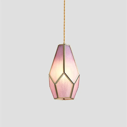 lampe de chevet moderne en verre avec décor floral suspendu