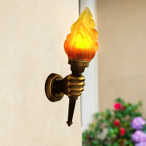applique murale rétro flamme luminaire pour extérieur bar restaurant - vue 3 sur 8