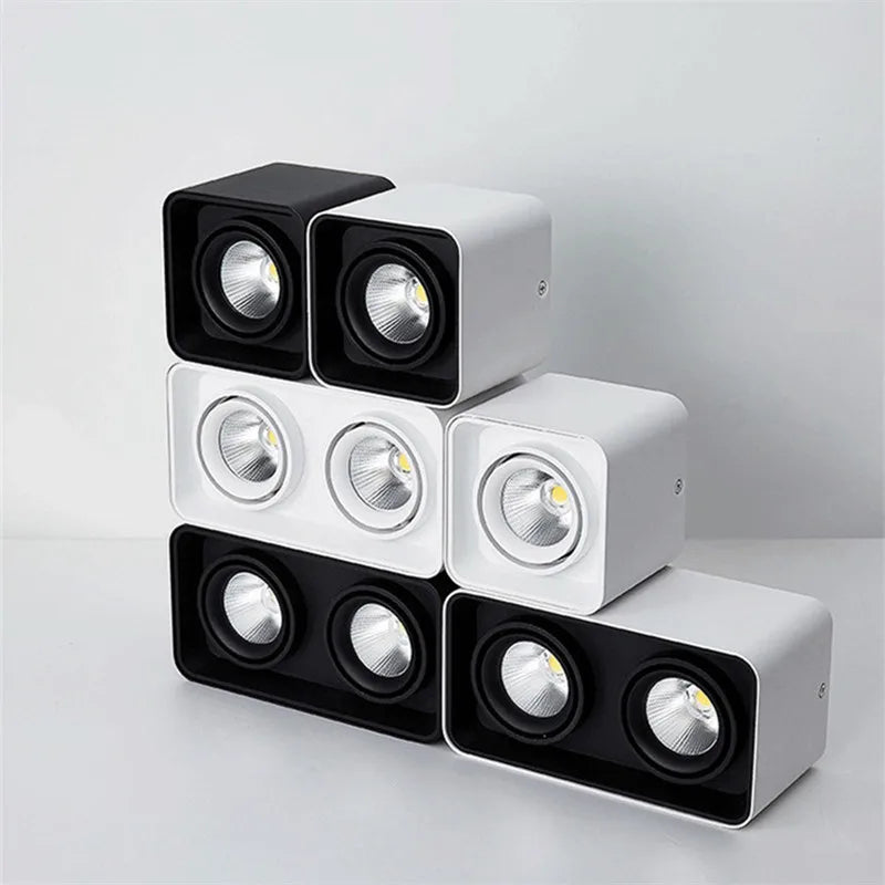 spot lumineux led carré à montage en surface variable très brillant - vue 4 sur 5