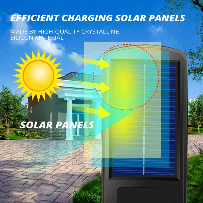 lampe solaire intelligente avec capteur de mouvement et télécommande - vue 4 sur 7