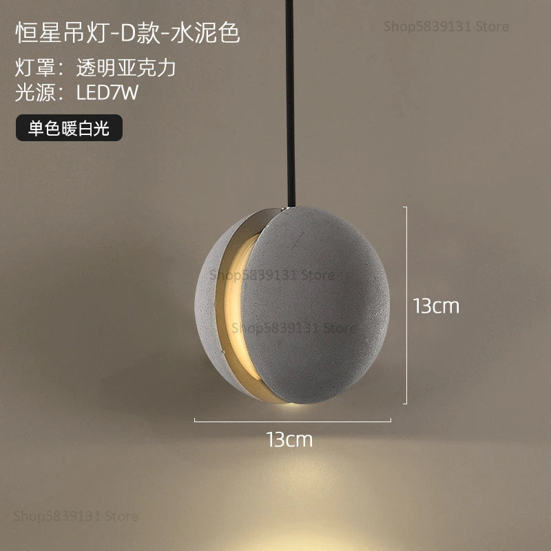 suspension modernes en ciment led pour restaurant barre lumineuse - vue 21 sur 23