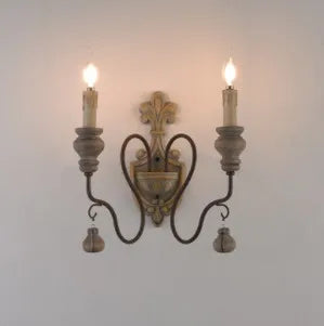 applique murale en bois et fer style vintage industriel - vue 10 sur 10