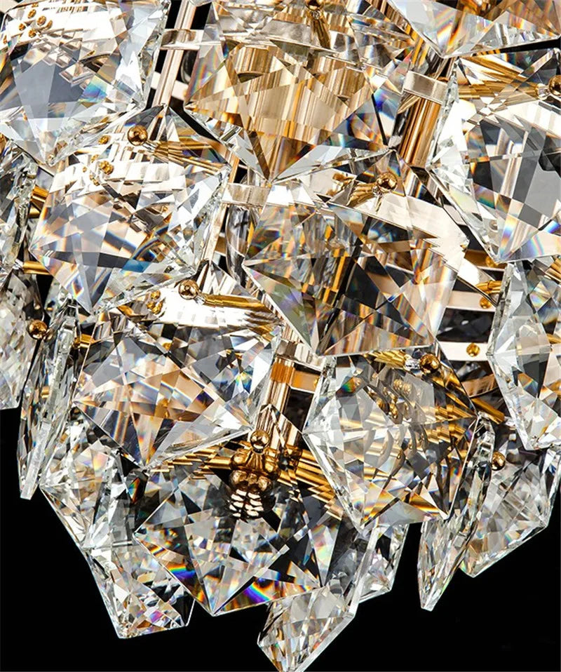 lustre suspendu à led en métal doré moderne et élégant pour éclairage intérieur - vue 6 sur 6
