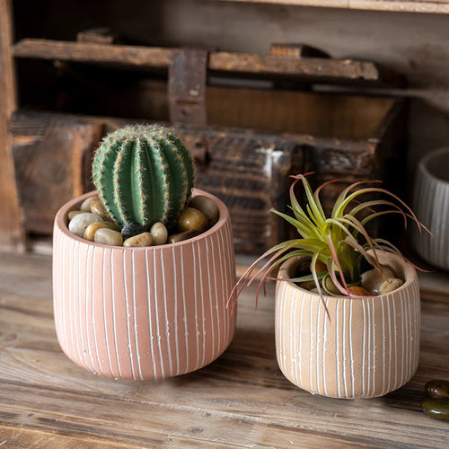 moule en silicone pour pots de fleurs à rayures - vue 3 sur 10