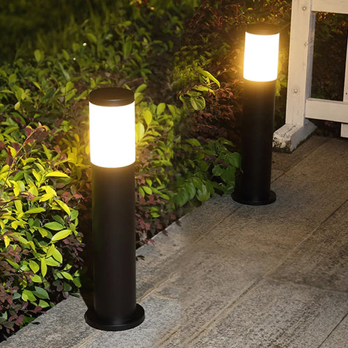 lampe extérieure en acier inoxydable pour jardin et allée - vue 5 sur 6