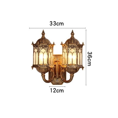 applique murale vintage en bronze pour extérieur étanche - vue 12 sur 12