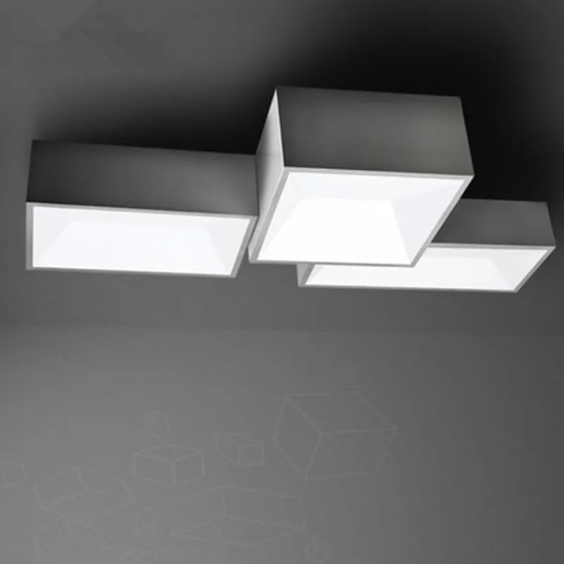 plafonnier led carré à intensité variable à monter soi-même - vue 3 sur 12